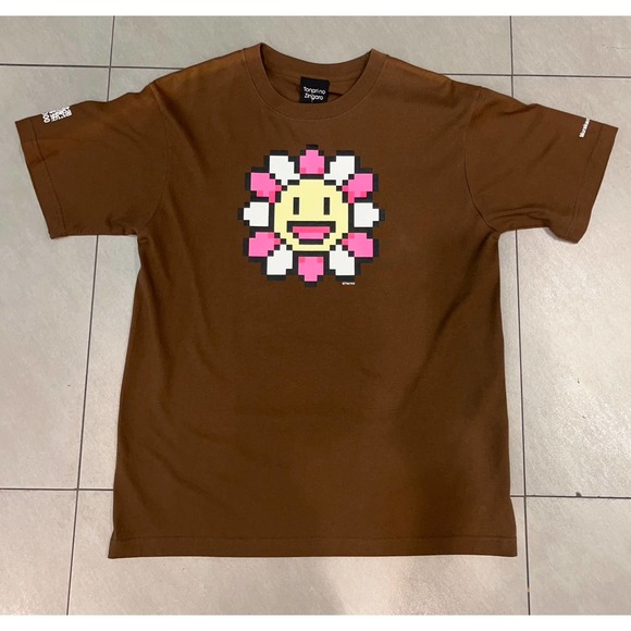 Murakami: Digital Flower Brown T-Shirt - Picture 1 of 3